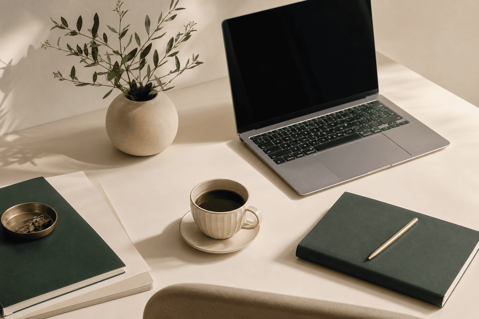 A calm, considered Veluno workspace