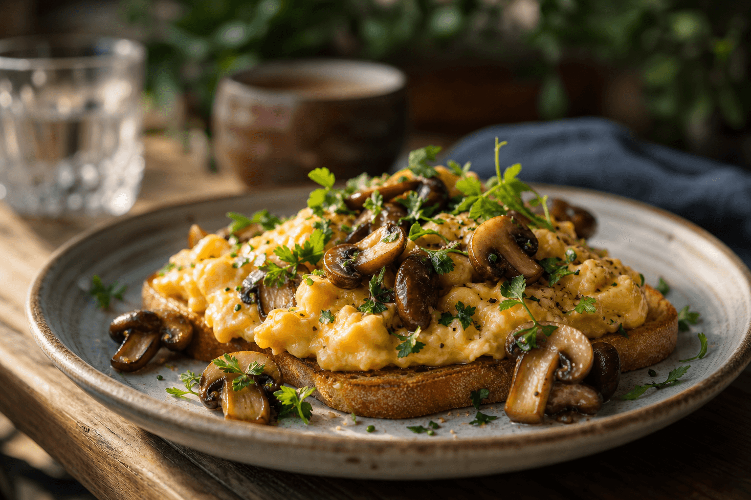 Scrambled Eggs & Mushrooms