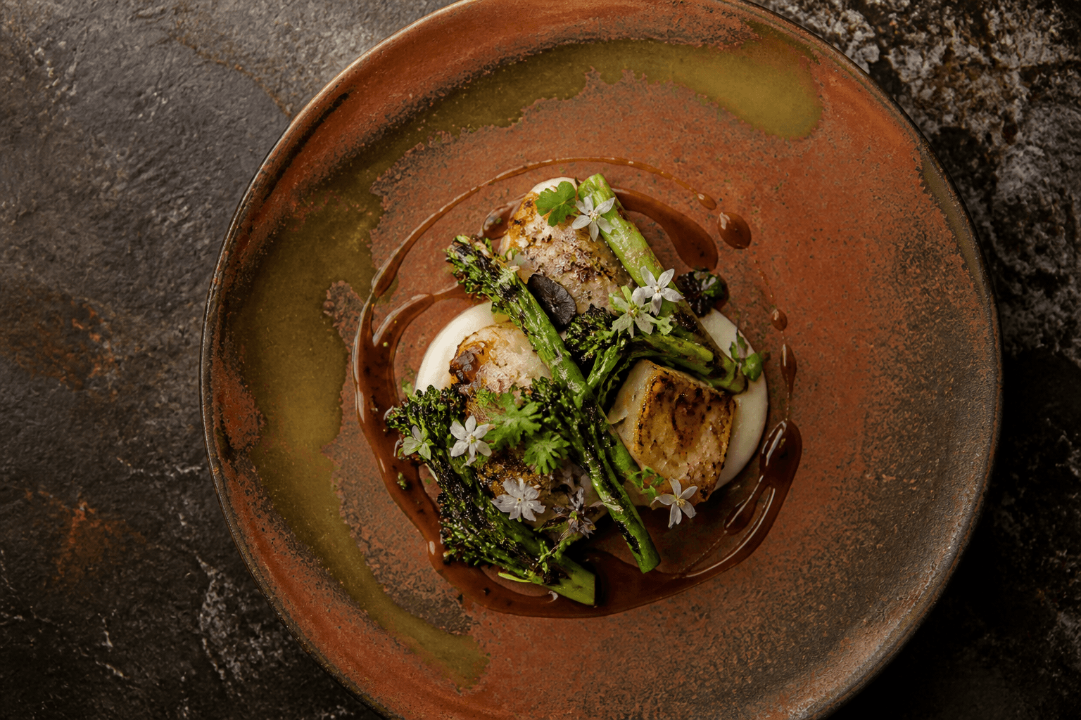 A seasonal dish plated at Terra Kitchen